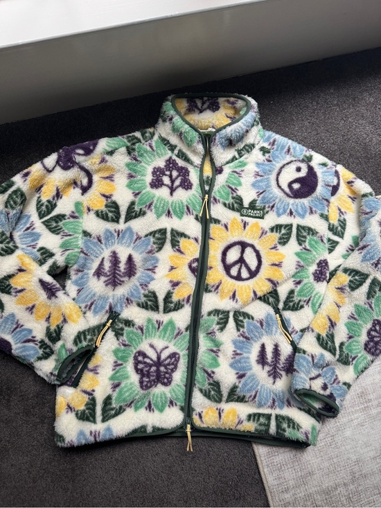 Parks Project Jackets & Blazers - Parks Project Women’s Nature in Bloom Fleece Multicolor Full Zip Jacket S